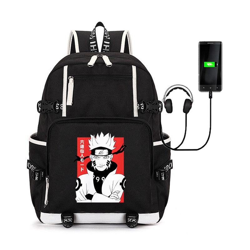 School Bags Naruto Backpacks Set Primary School Anime Backpack