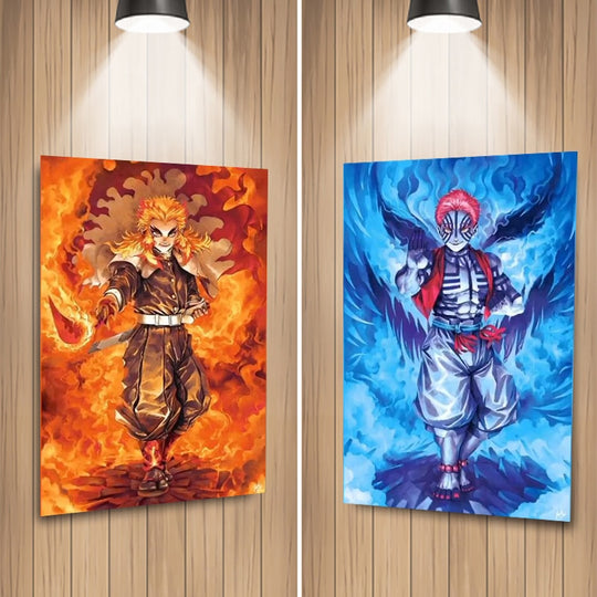 Kyojuro Rengoku vs Akaza 3D Lenticular Poster