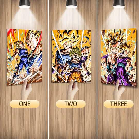 Vegeta Goku Gohan 3D Lenticular Poster