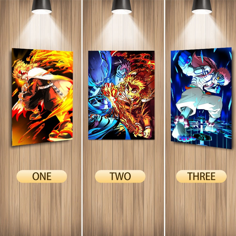 Rengoku vs Akaza 3D Lenticular Poster