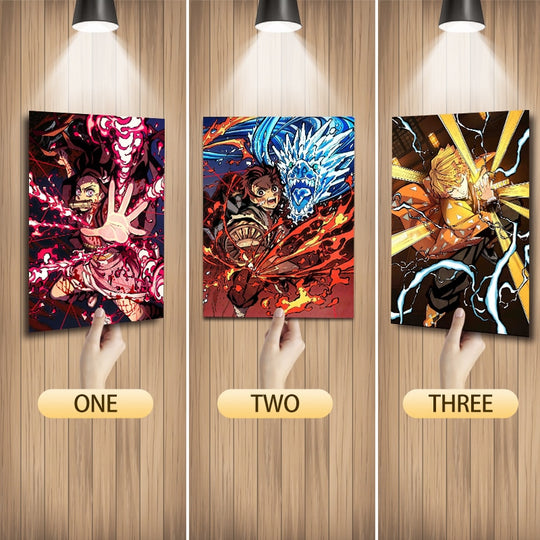 Nezuko Tanjiro Zenitsu 3D Lenticular Poster