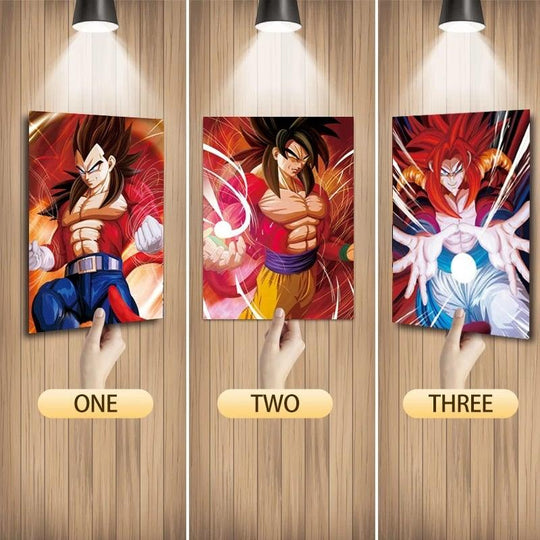 Vegeta Goku Gogeta 3D Lenticular Poster