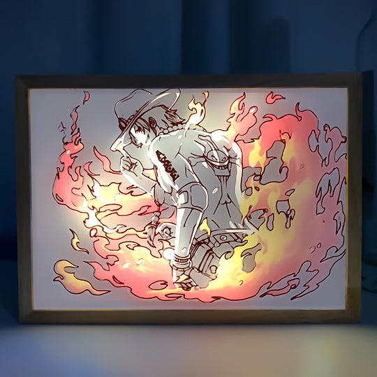 Portgas D. Ace LED Painting Art