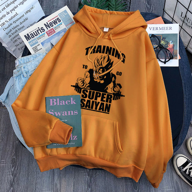Training to Go Super Saiyan Goku Gym Hoodie