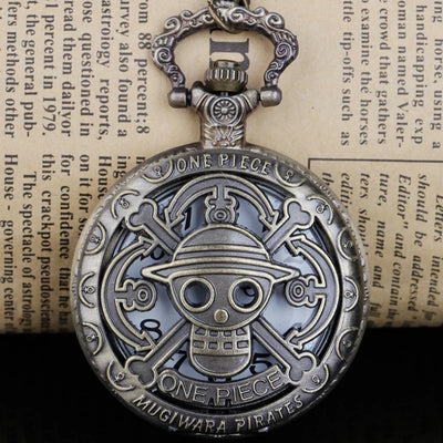 Straw Hat One Piece Pocket Watch Necklace
