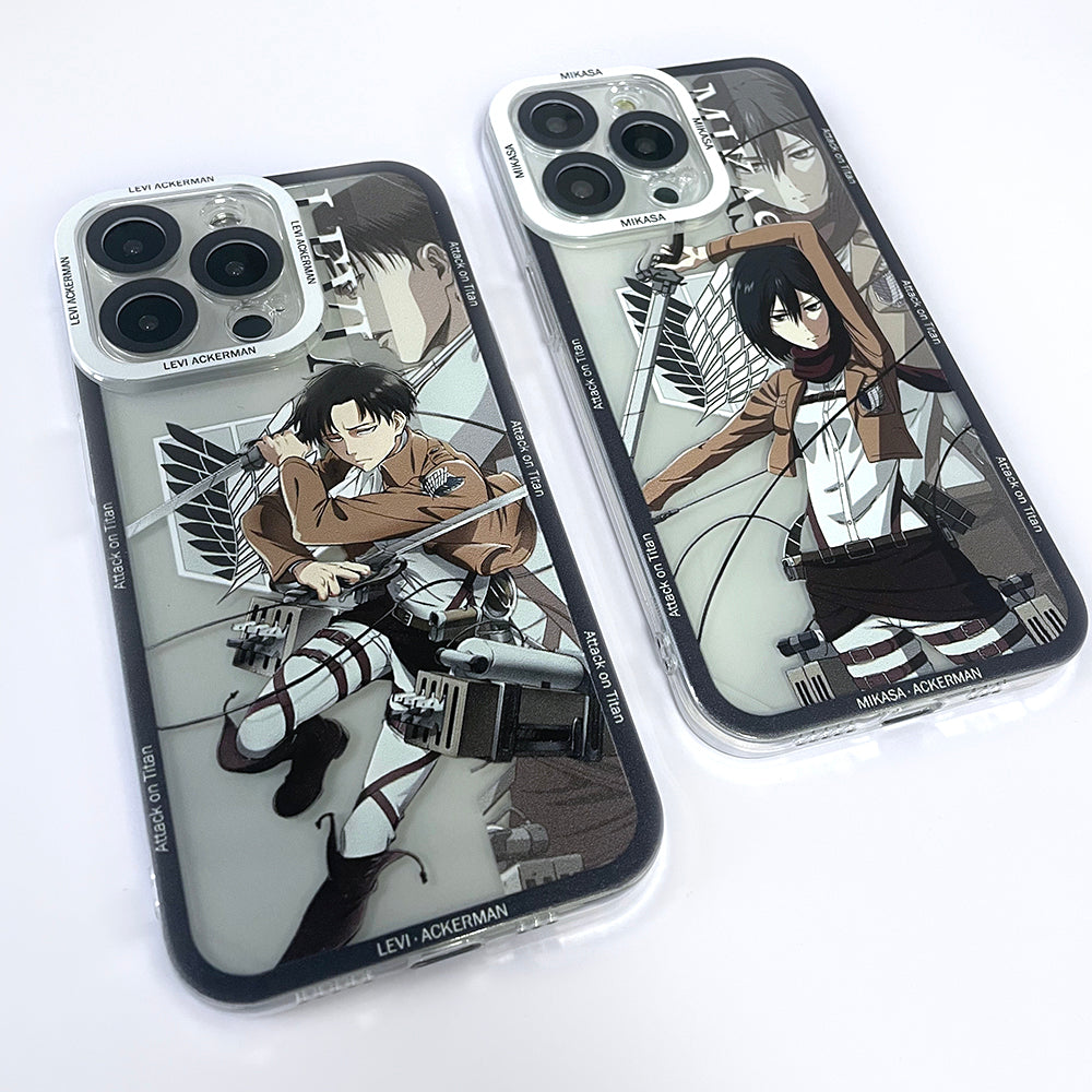 Levi and Mikasa iPhone Case - islandofanime.com