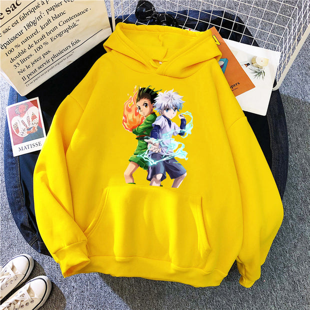 Killua and Gon Hoodie yellow