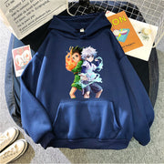 Killua and Gon Hoodie navy blue
