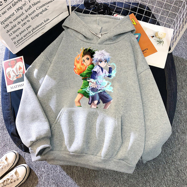 Killua and Gon Hoodie gray