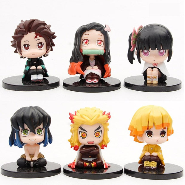 Demon Slayer Chibi Action Figure Set