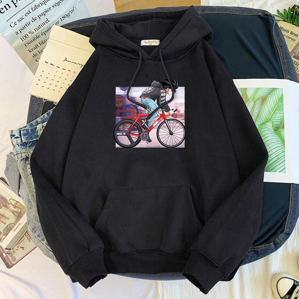 Goku on Bike Hoodie