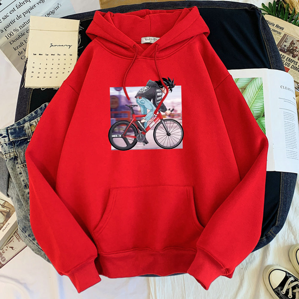 Goku on Bike Hoodie