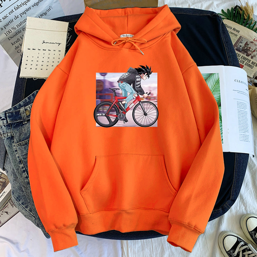 Goku on Bike Hoodie