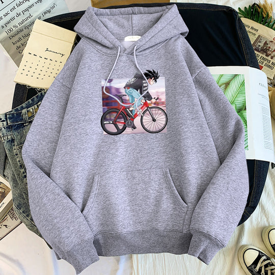 Goku on Bike Hoodie