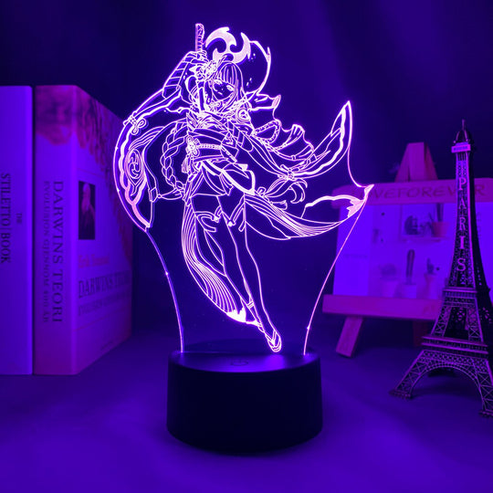 Raiden Shogun Genshin LED Night Light Lamp - islandofanime.com