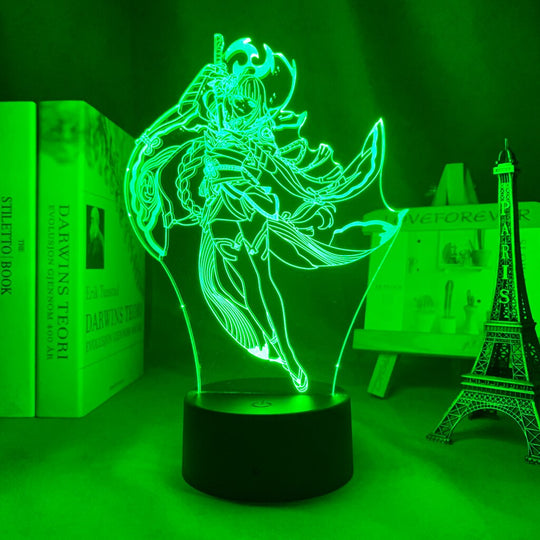 Raiden Shogun Genshin LED Night Light Lamp - islandofanime.com