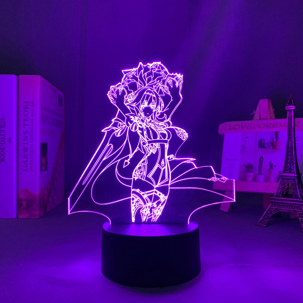 Eula Genshin LED Night Light Lamp - islandofanime.com