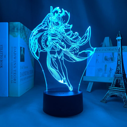 Raiden Shogun Genshin LED Night Light Lamp - islandofanime.com