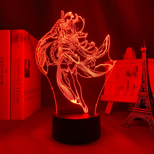 Raiden Shogun Genshin LED Night Light Lamp - islandofanime.com