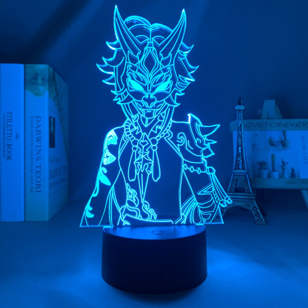 Xiao Genshin Impact LED Night Light Lamp - islandofanime.com