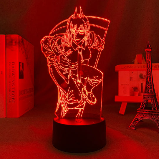 Power Chainsaw Man LED Light Lamp