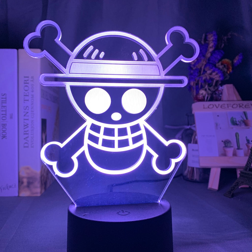 Straw Hat Pirates Logo LED Lamp