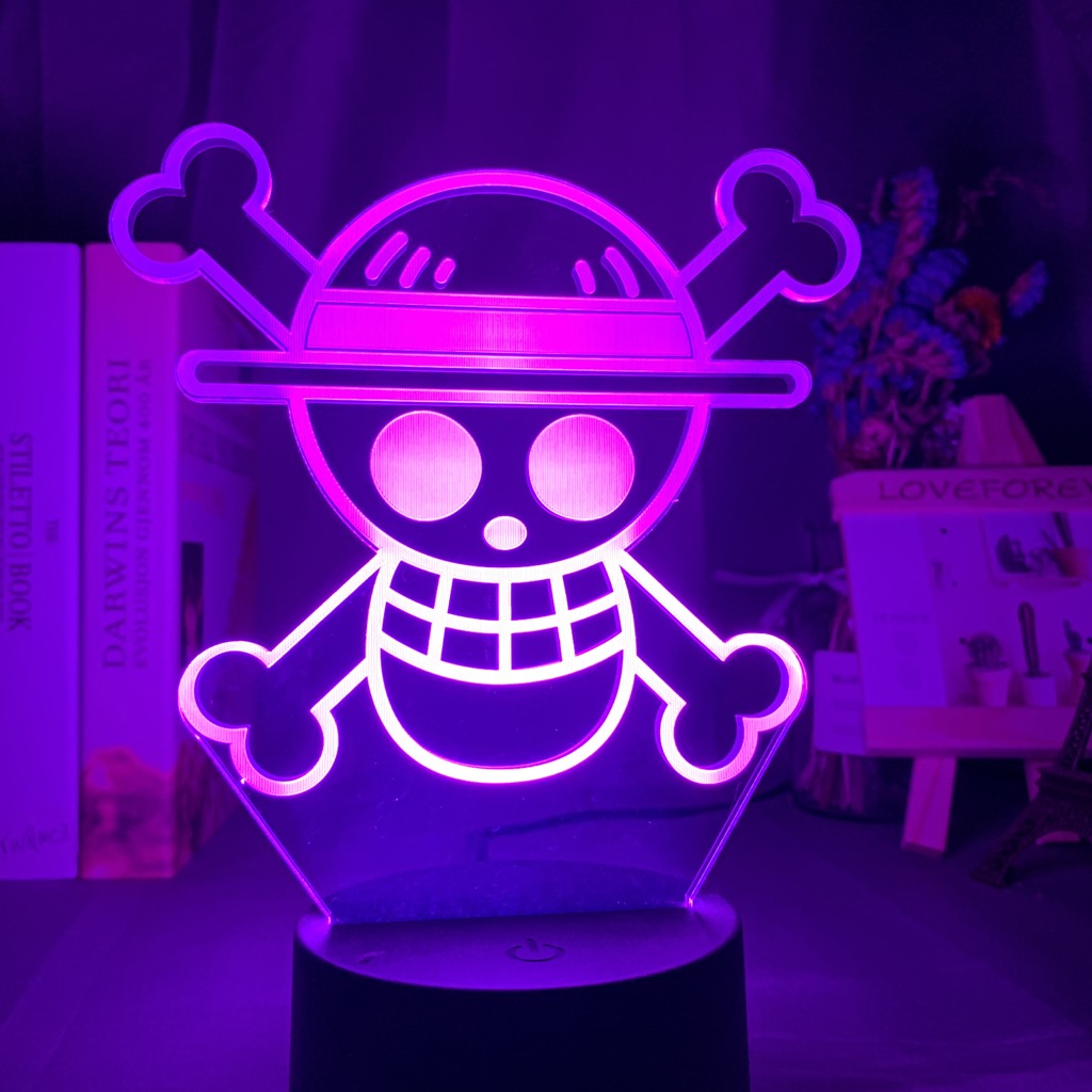 Straw Hat Pirates Logo LED Lamp
