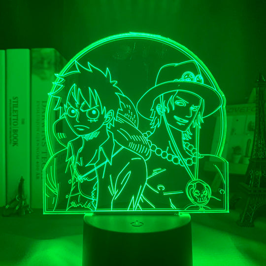 Luffy and Ace LED Light Lamp