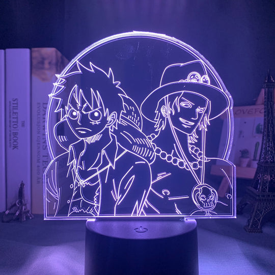 Luffy and Ace LED Light Lamp