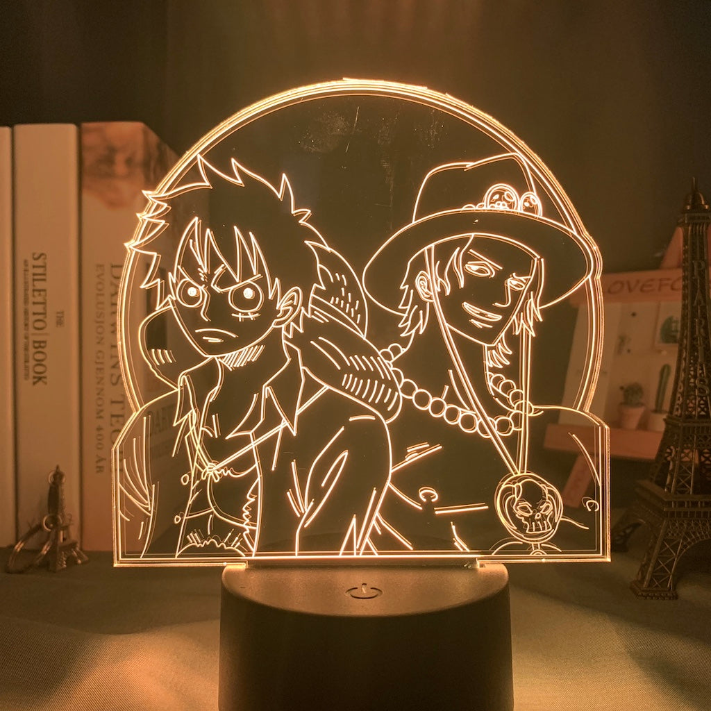 Luffy and Ace LED Light Lamp