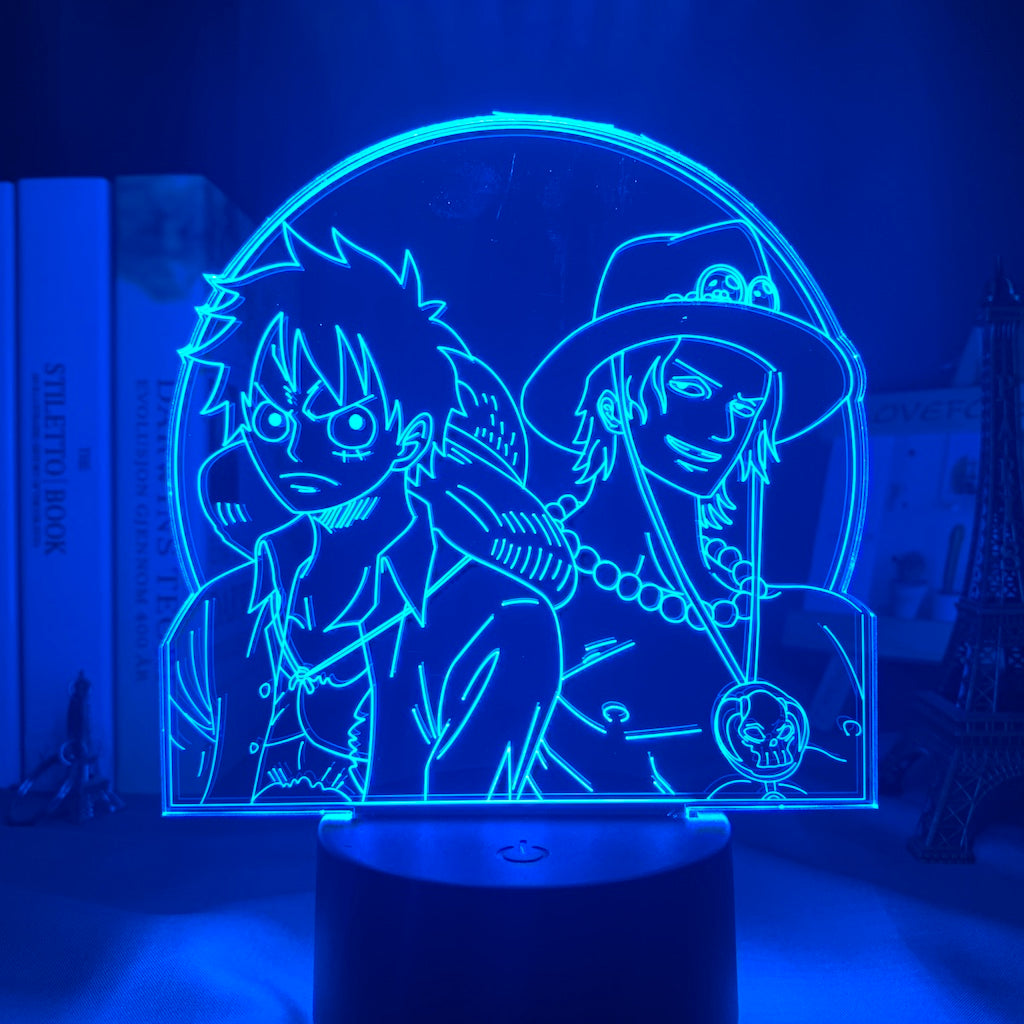 Luffy and Ace LED Light Lamp