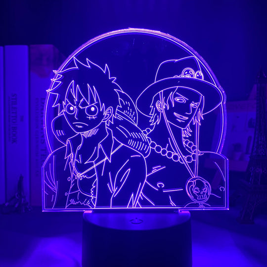 Luffy and Ace LED Light Lamp