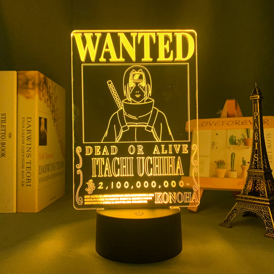 Itachi Uchiha Wanted LED Light Lamp