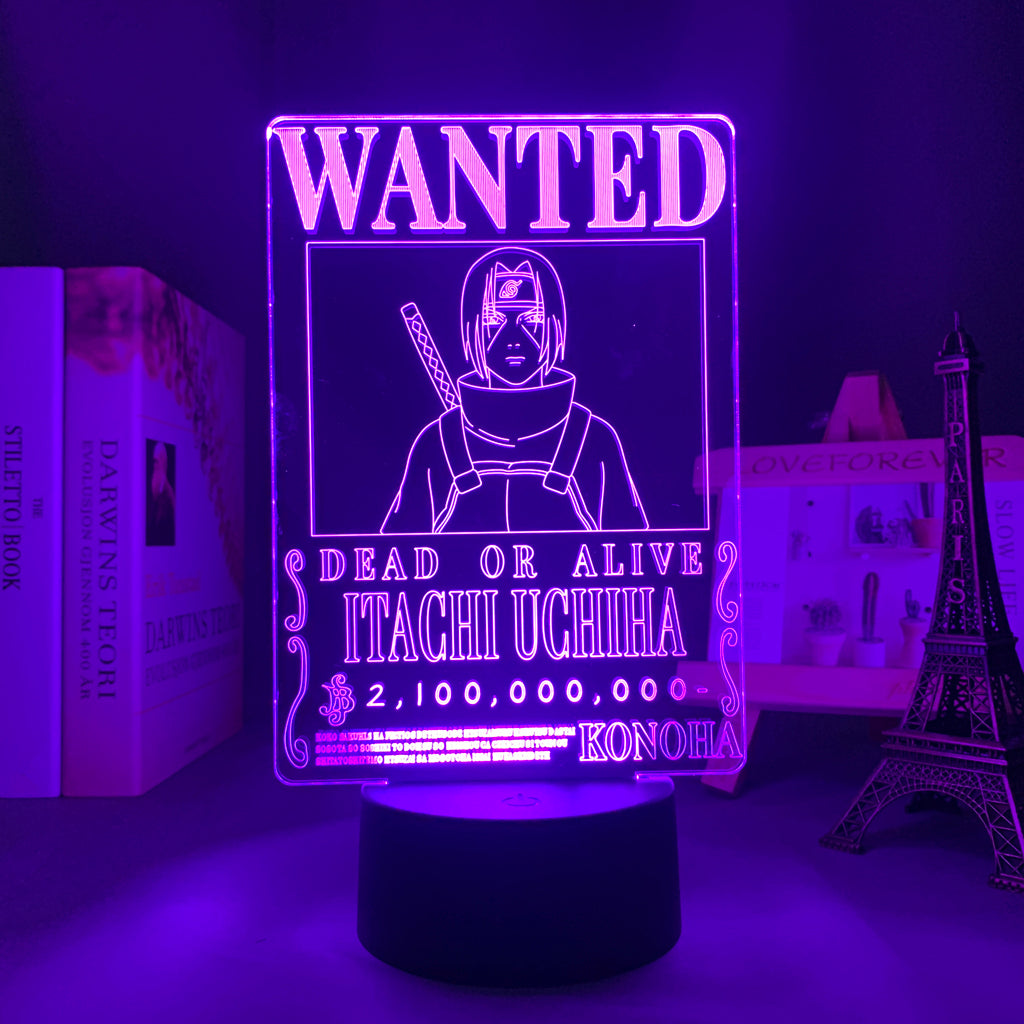 Itachi Uchiha Wanted LED Light Lamp