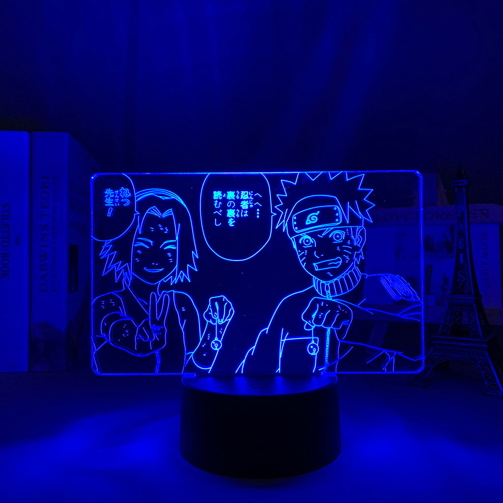 Naruto and Sakura LED Light Lamp