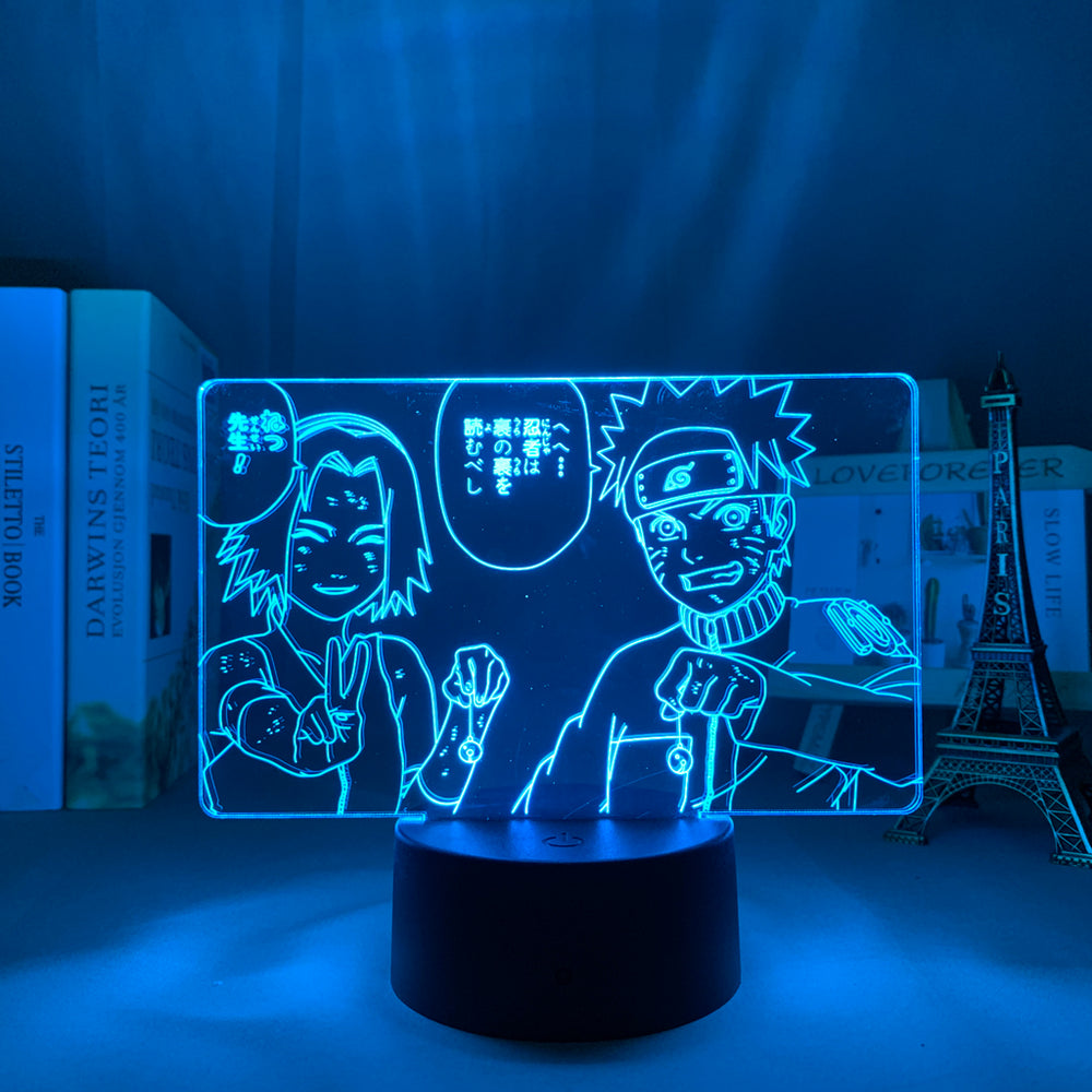 Naruto and Sakura LED Light Lamp