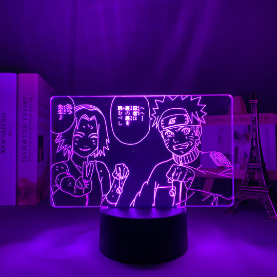 Naruto and Sakura LED Light Lamp