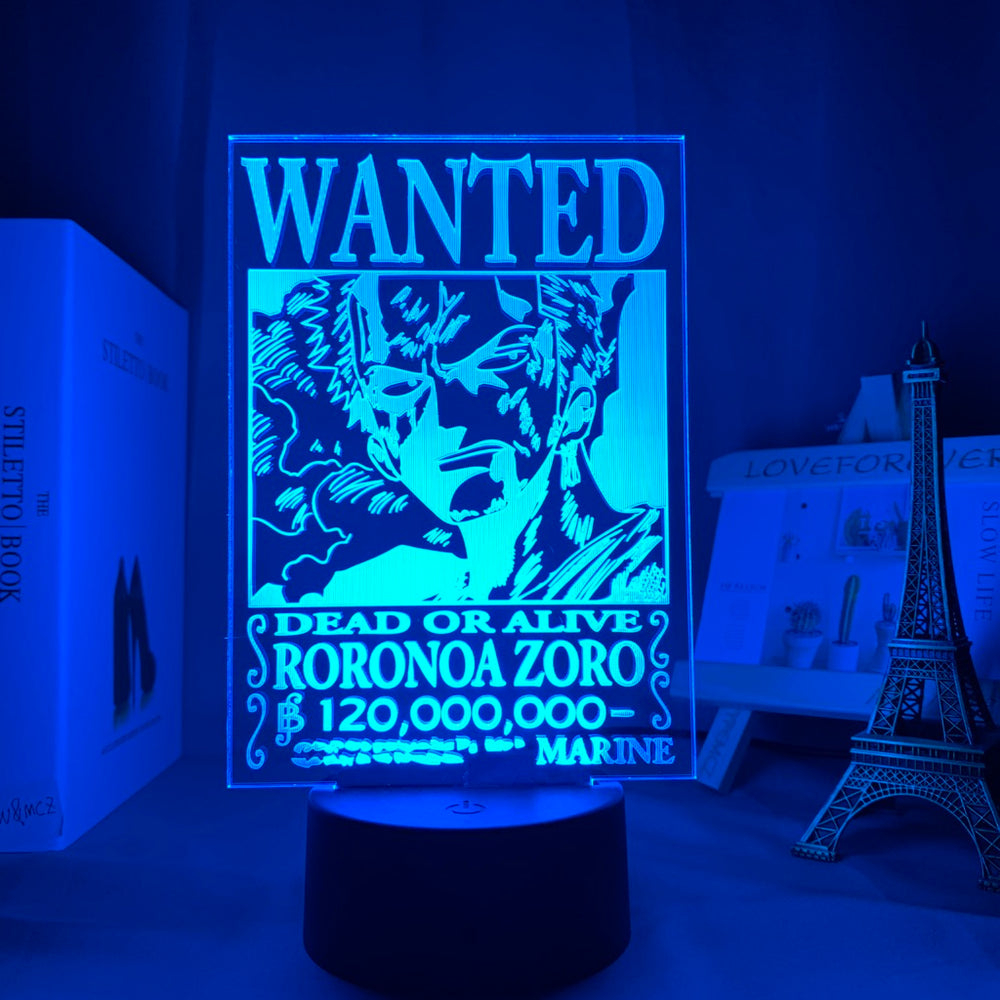 Roronoa Zoro Wanted LED Light Lamp