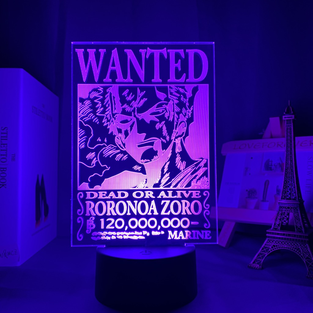 Roronoa Zoro Wanted LED Light Lamp