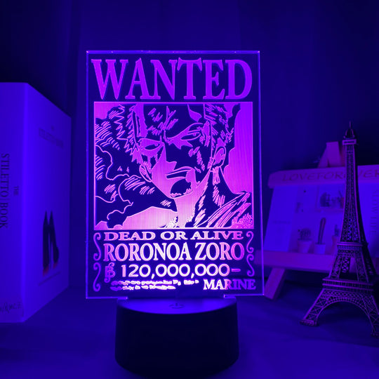 Roronoa Zoro Wanted LED Light Lamp