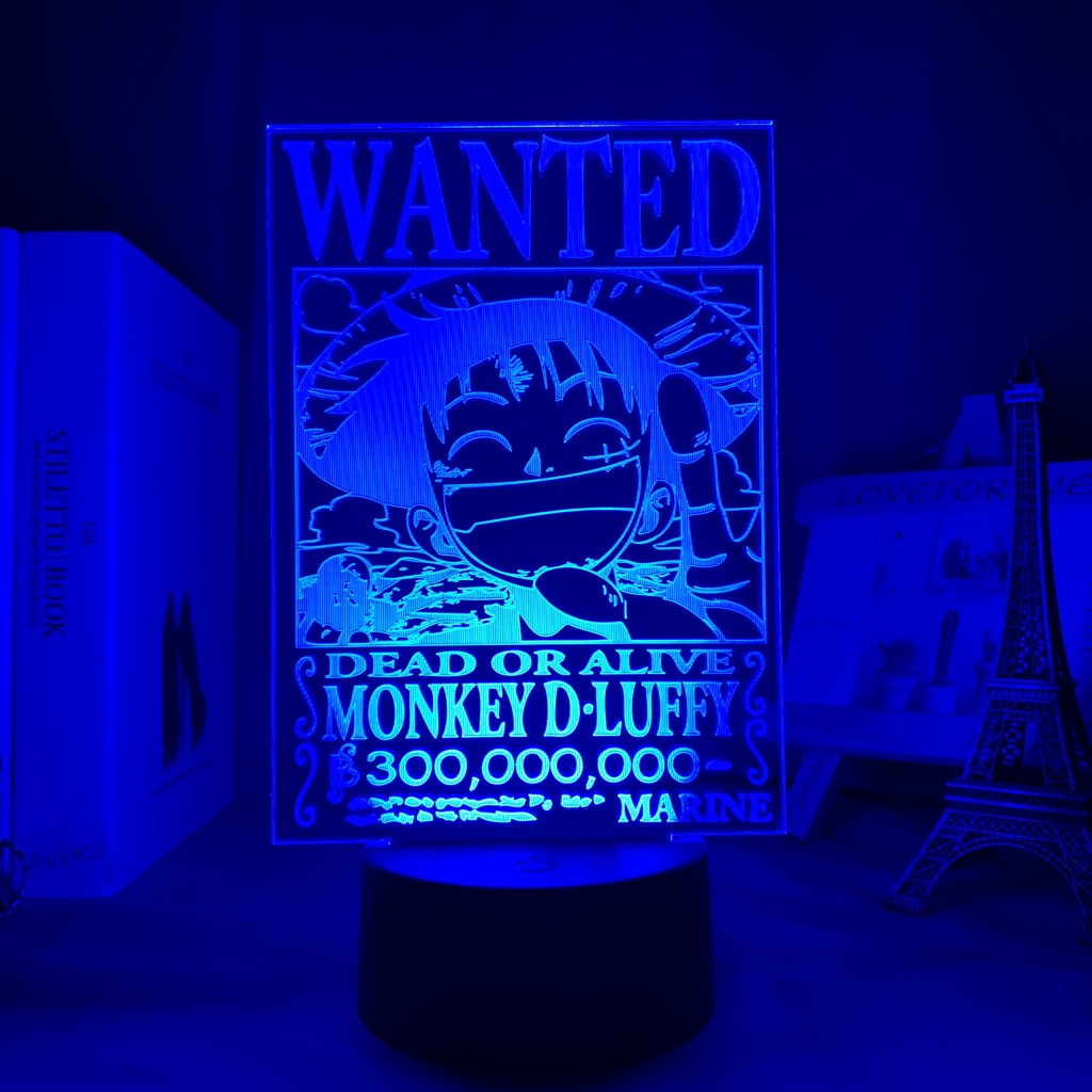 Luffy Wanted LED Light Lamp