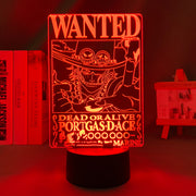 Portgas D. Ace Wanted LED Light Lamp