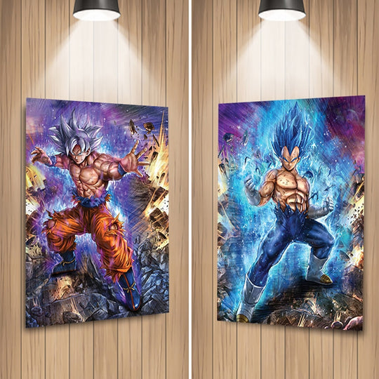 Goku and Vegeta Super Saiyan 3D Lenticular Poster
