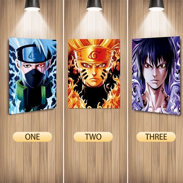 Kakashi Naruto Sasuke 3D Lenticular Poster
