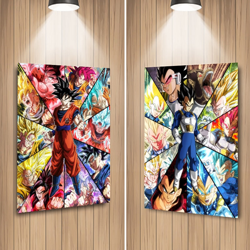 Goku and Vegeta 3D Lenticular Poster