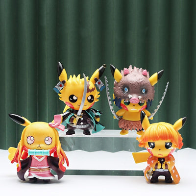 Pikachu Demon Slayer Action Figure Set