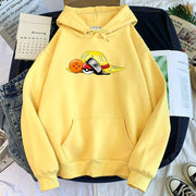naruto one piece dragon ball pokemon hoodie yellow
