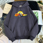 naruto one piece dragon ball pokemon hoodie dark gray