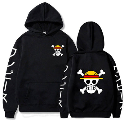 Straw Hat Pirates logo Hoodie black