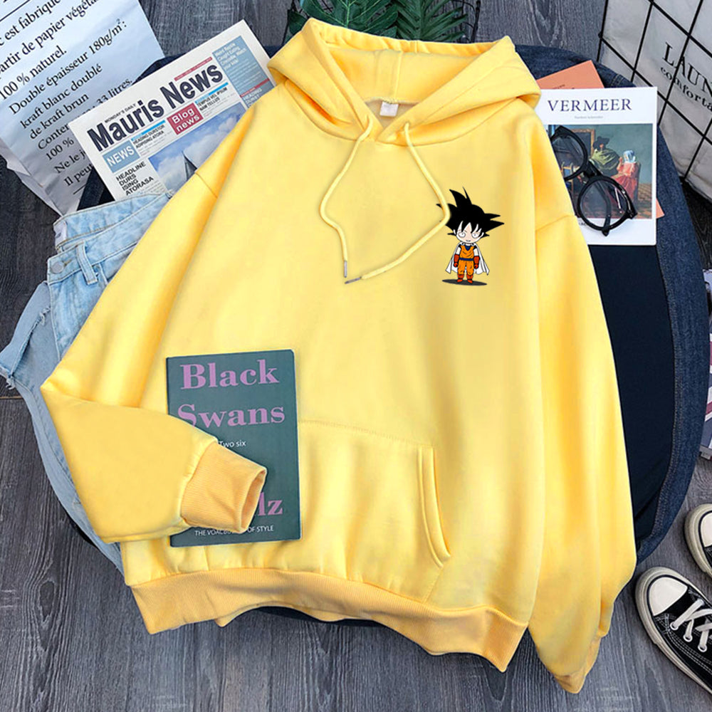 goku chibi hoodie yellow